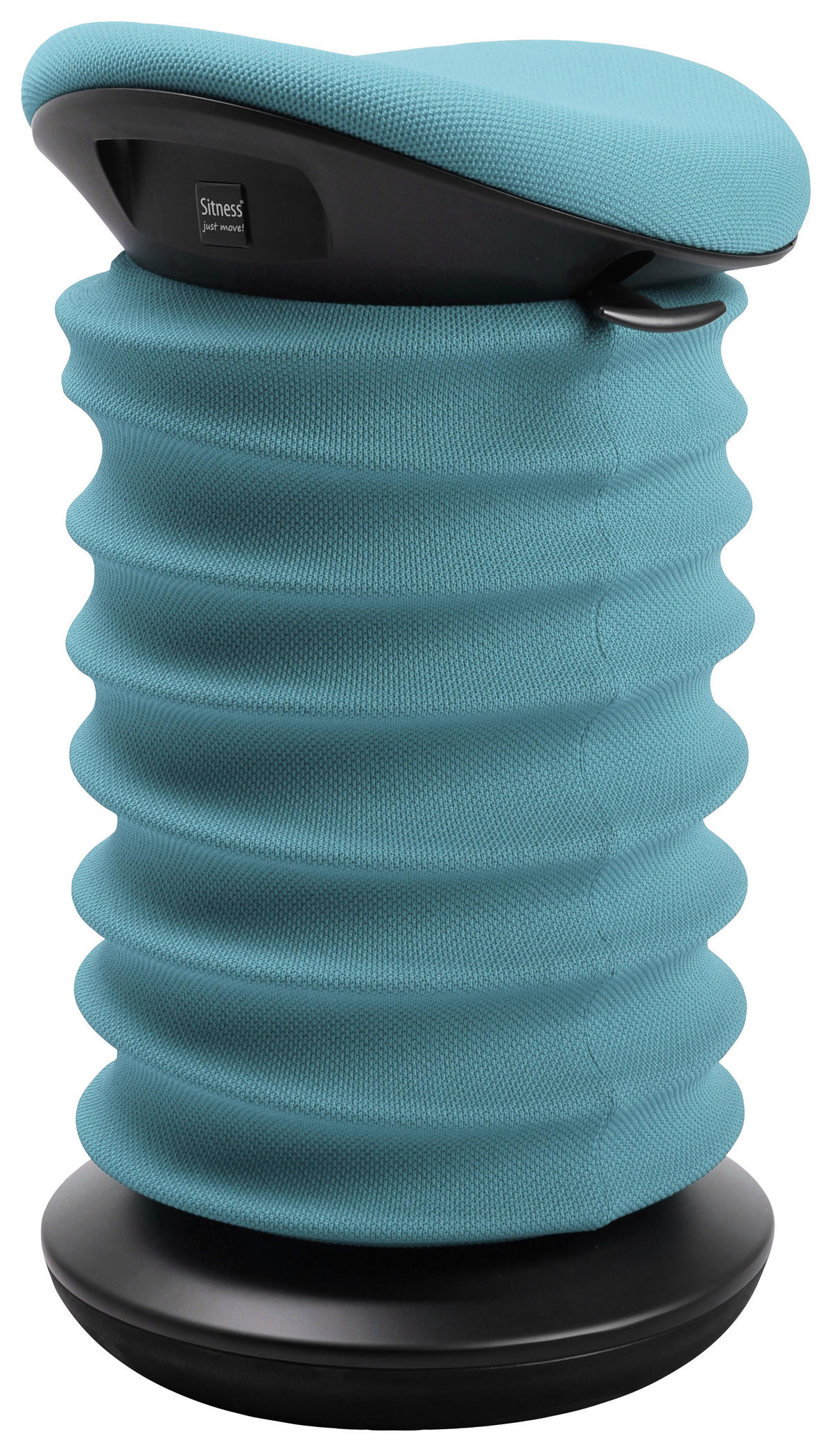 BÜROHOCKER Blau, Schwarz  - Blau/Schwarz, Design, Kunststoff/Textil (37,5/53-64/36cm) - Topstar