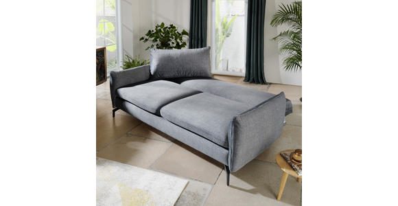 SCHLAFSOFA in Schwarz  - Schwarz, Design, Textil/Metall (224/89/105cm) - Novel