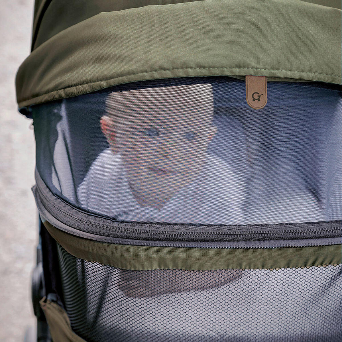 KOMBIKINDERWAGEN FX4 Swing Set  - Salbeigrün/Schwarz, Basics, Textil (100/55/130cm) - Gesslein