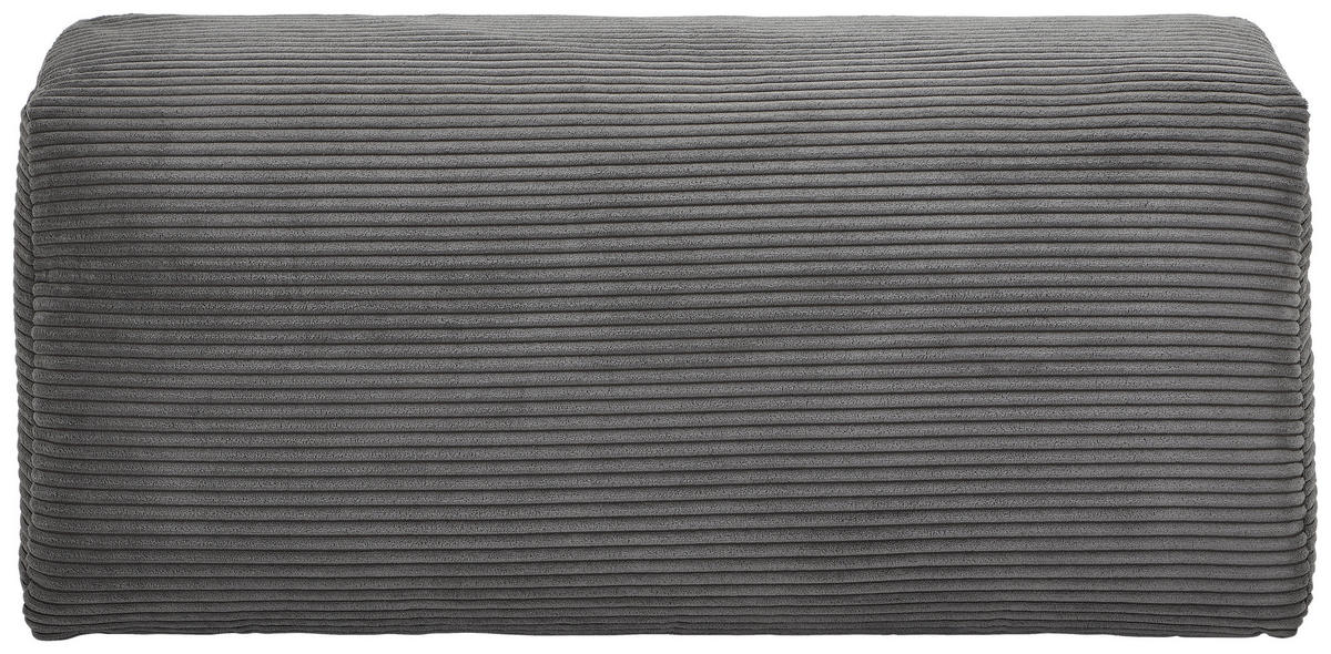SCHLAFSOFA  mit Liegefunktion Cord Grau  - Buchefarben/Schwarz, KONVENTIONELL, Holz/Kunststoff (255/86/123cm) - Livetastic