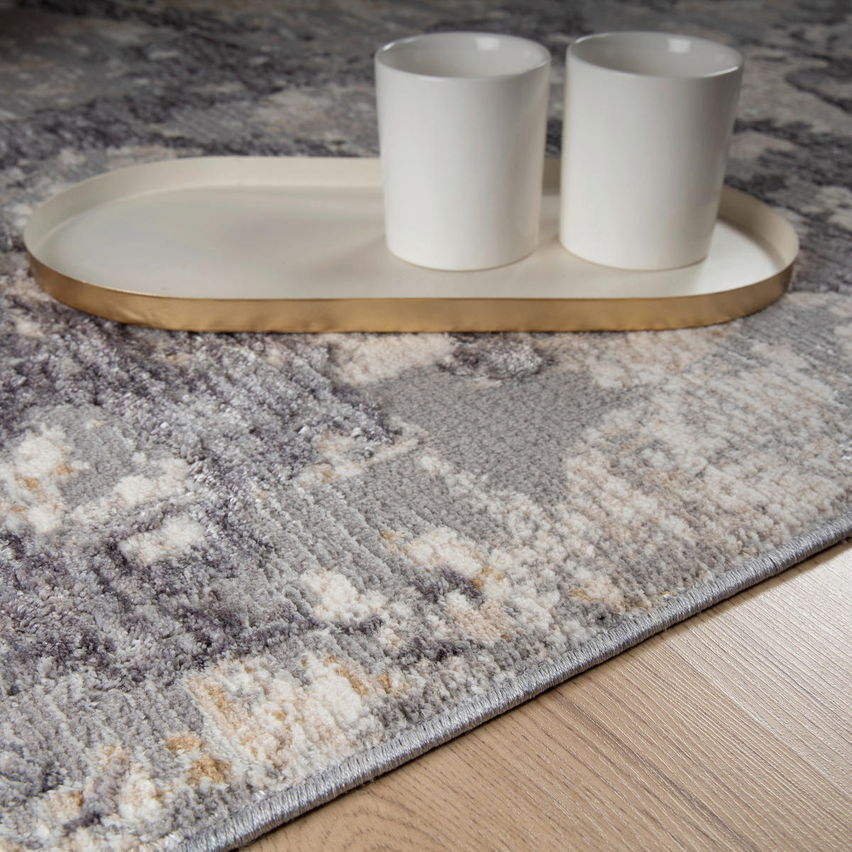 COVOR ȚESUT My Manaos  - gri, Konventionell, textil (140/200cm)