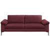 3-SITZER-SOFA in Flachgewebe Rot  - Rot/Schwarz, Design, Textil/Metall (226/89/97cm) - Pure Home Lifestyle