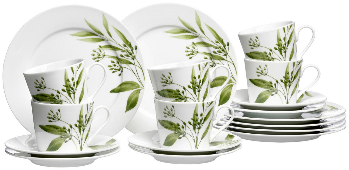 KAFFEESERVICE Evora 18-teilig  - Weiß, KONVENTIONELL, Keramik (28/18/22cm) - Ritzenhoff Breker