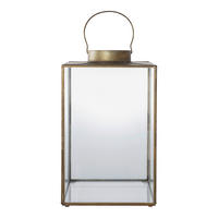 LATERNE  - Orange, Design, Glas/Metall (24.5/42/24.5cm)