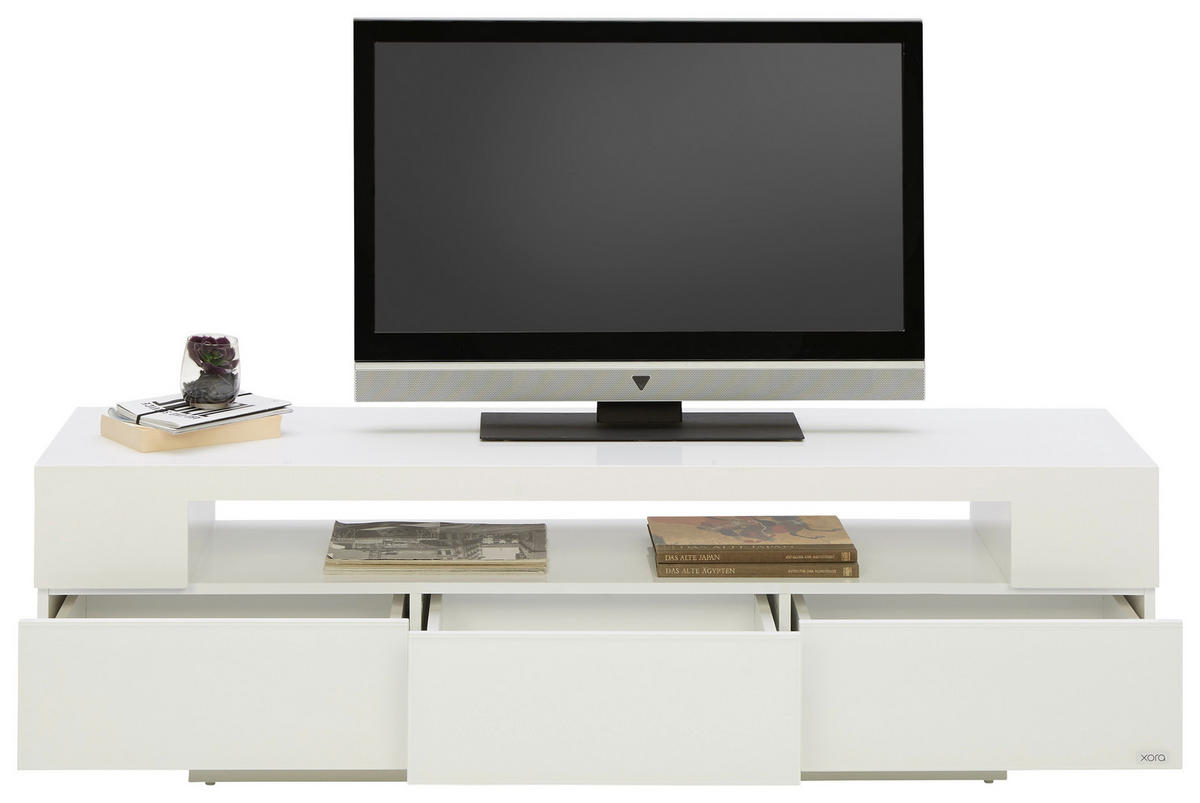 TV-SZEKRÉNY 150/45/40 cm  - fehér, Design, faalapú anyag (150/45/40cm) - Xora