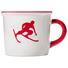 KAFFEEBECHER 240 ml - Rot/Weiß, LIFESTYLE, Keramik (12/8/9,5cm) - Gmundner KAFFEEBECHER 240 ml - Rot/Weiß, LIFESTYLE, Keramik (12/8/9,5cm) - Gmundner