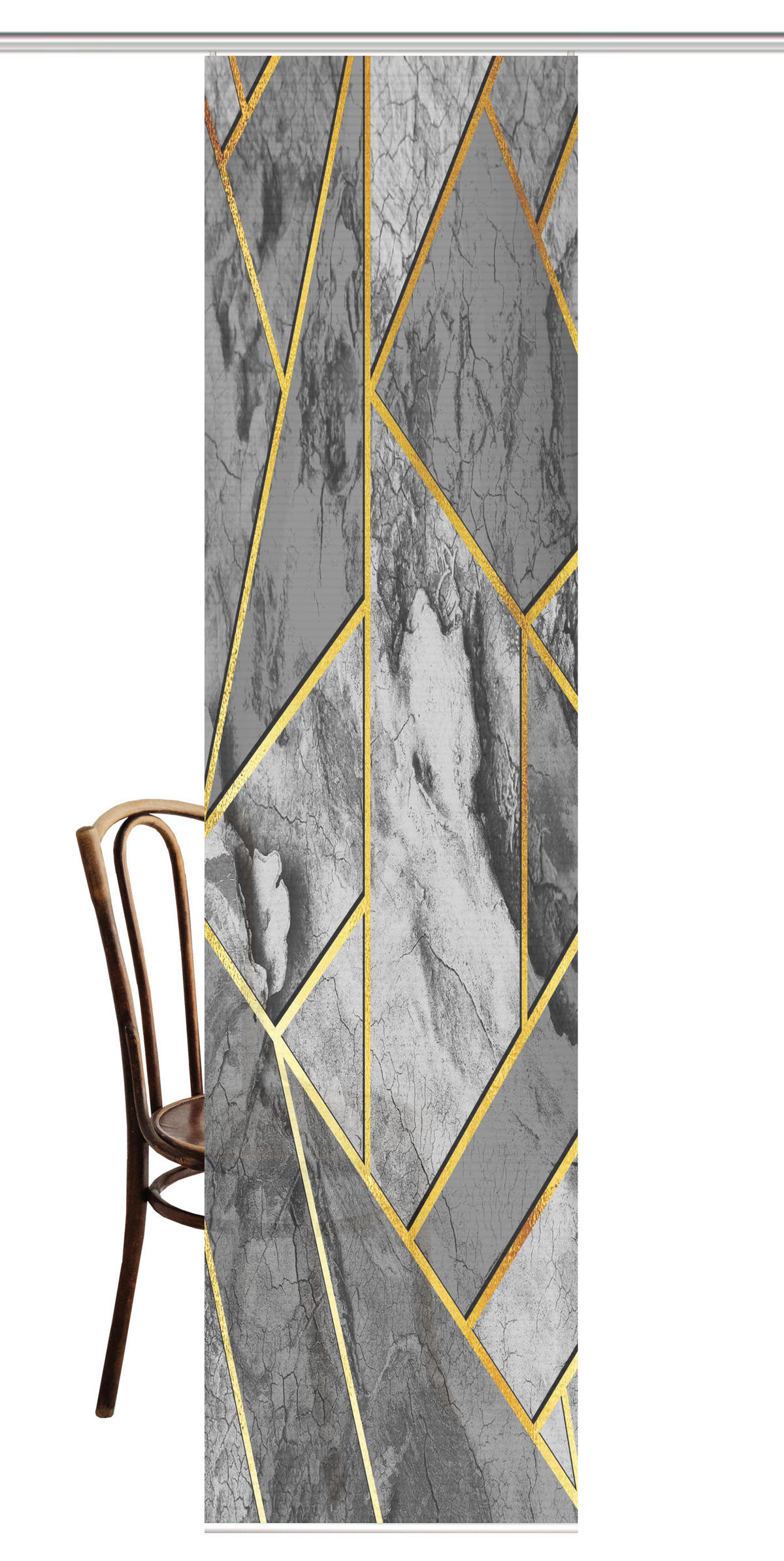 FLÄCHENVORHANG   halbtransparent   60/245 cm  - Grau, Natur, Textil (60/245cm)