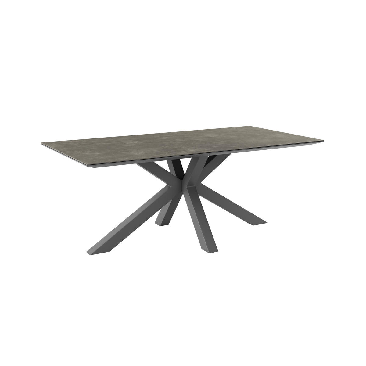 STOL VRTNI     antracit  metal, staklo  - antracit, Moderno, staklo/metal (200/75/100cm) - Ambia Garden