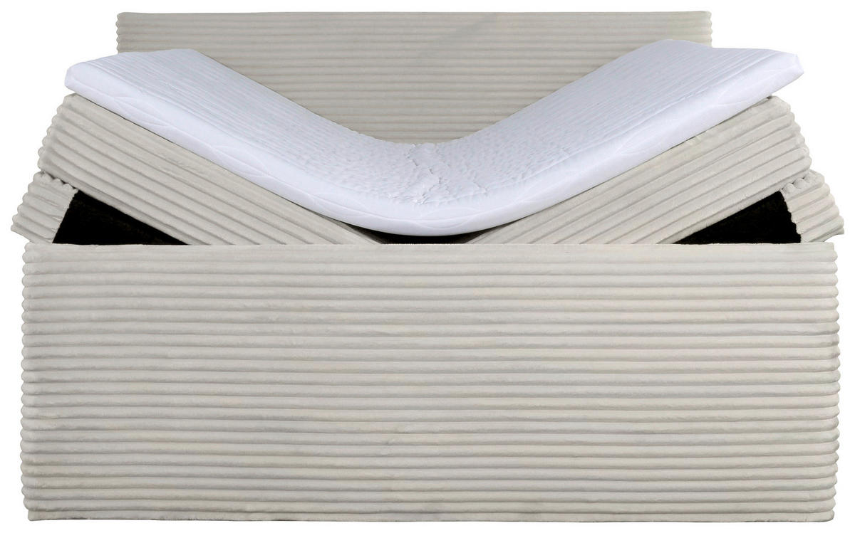 BOXSPRINGBETT 180/200 cm  in Beige  - Beige, MODERN, Textil (180/200cm) - MID.YOU