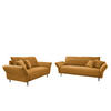 SITZGARNITUR in Cord Goldfarben  - Goldfarben/Schwarz, Design, Textil/Metall - Livetastic
