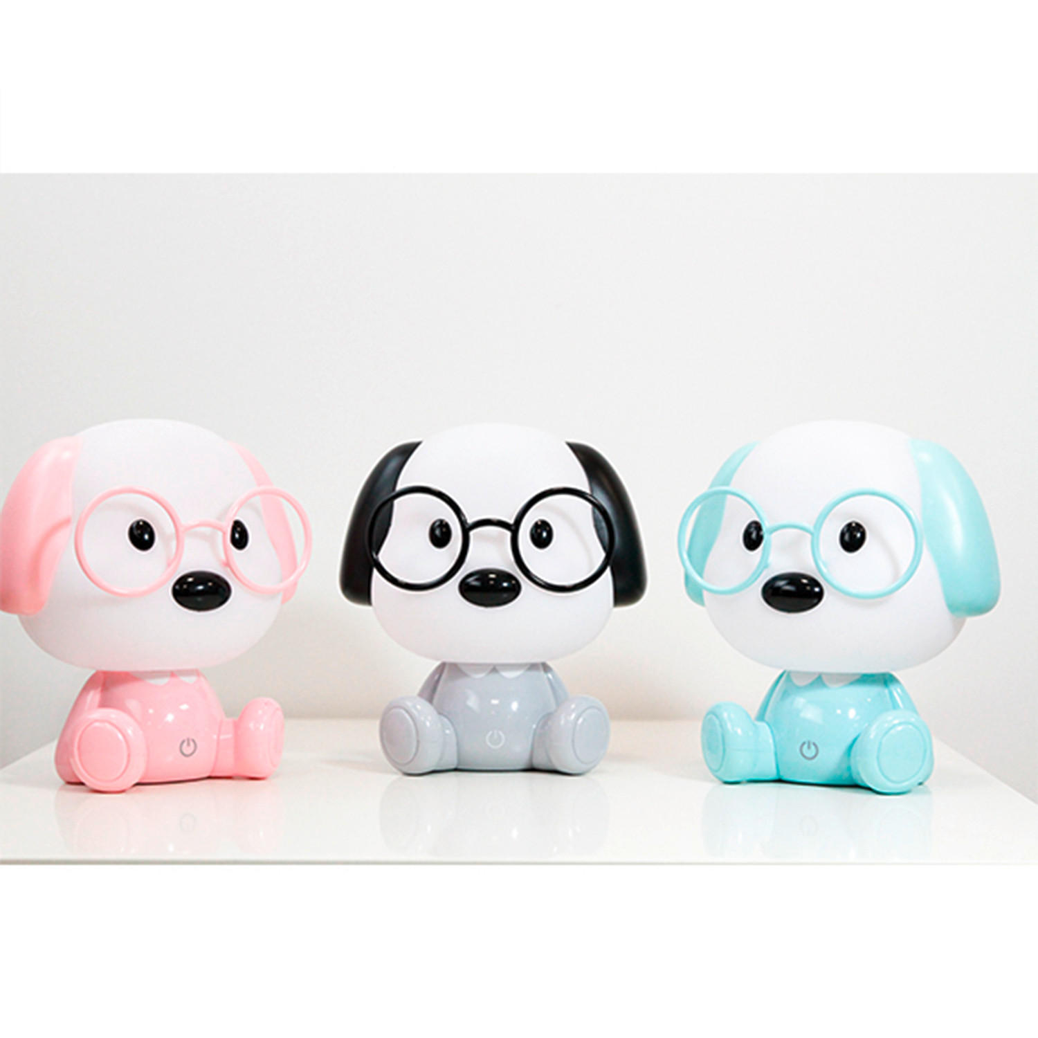 KINDERTISCHLEUCHTE 17/17/20 cm   - Weiß/Hellblau, Basics, Kunststoff (17/17/20cm)