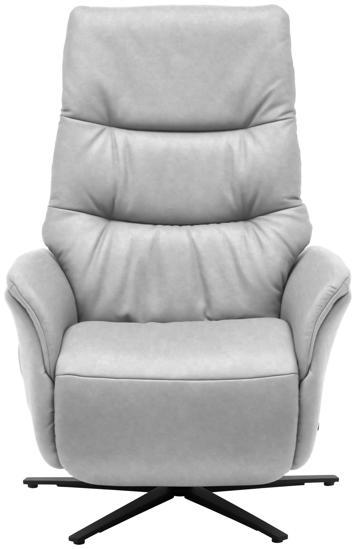 MASSAGESESSEL in Hellgrau  - Anthrazit/Hellgrau, KONVENTIONELL, Leder/Metall (74/114/97cm) - Himolla