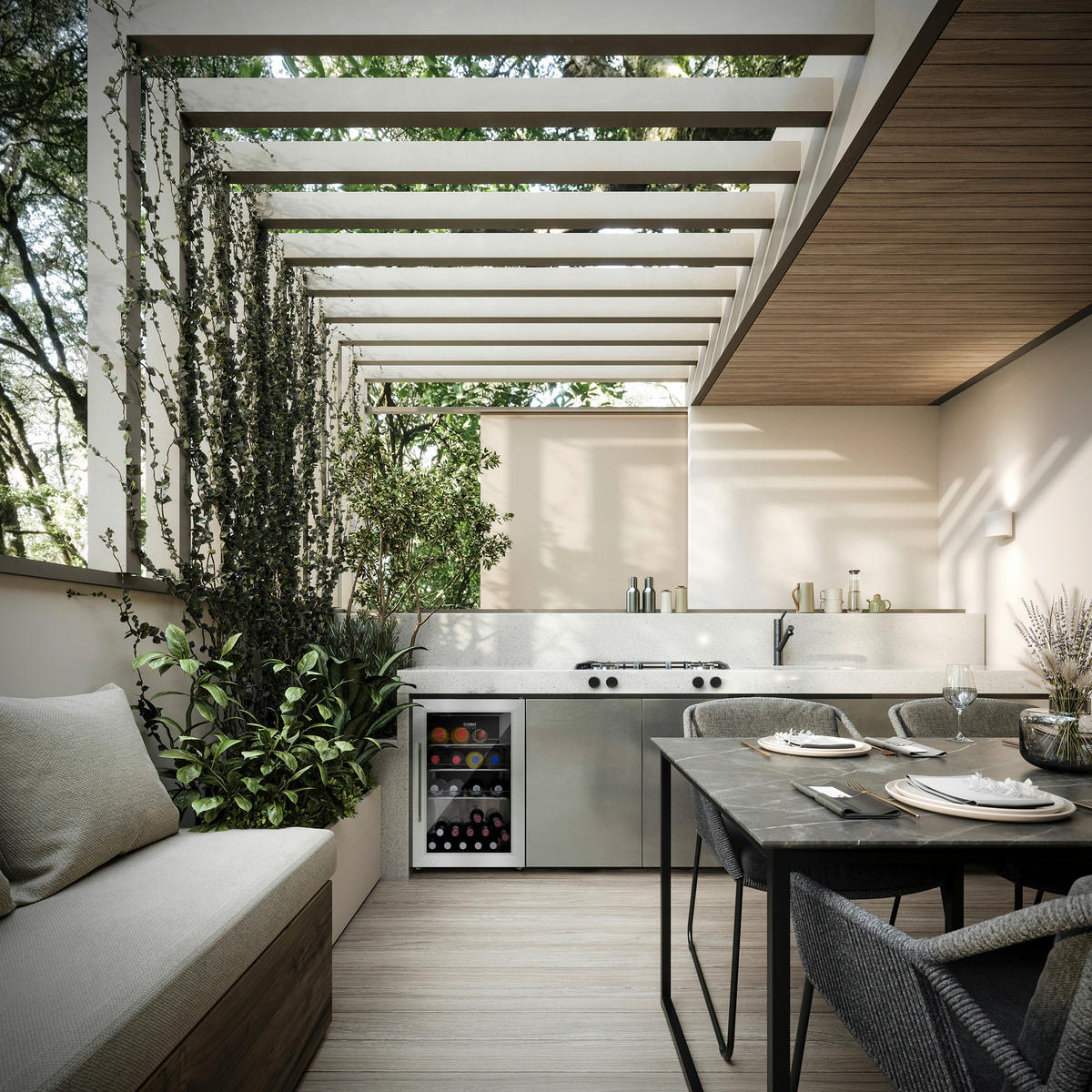 GETRÄNKEKÜHLSCHRANK 43/67,5/55,5 cm  - Edelstahlfarben, Basics, Glas/Metall (43/67,5/55,5cm) - CASO Design