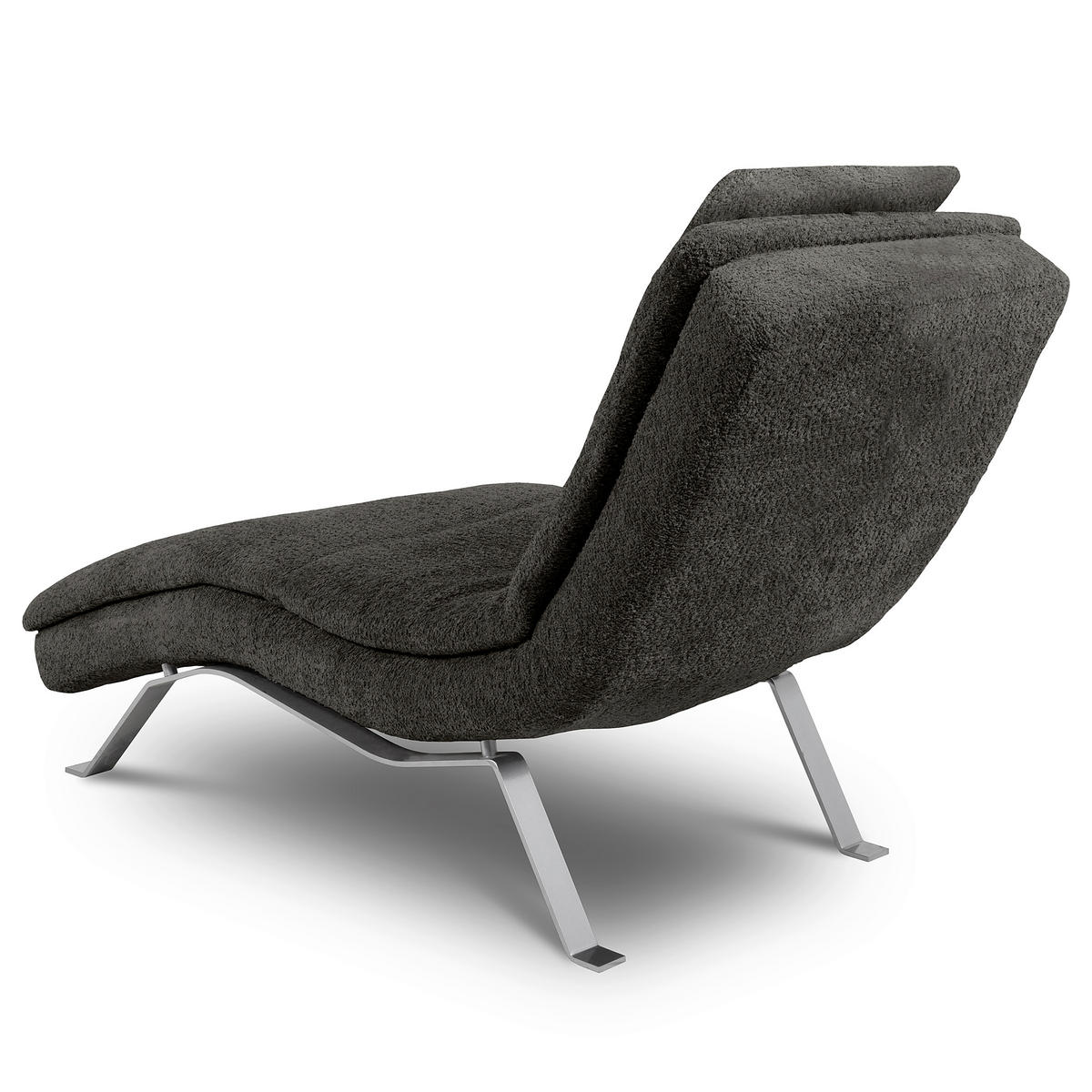 RELAXLIEGE Bouclé Anthrazit  - Anthrazit/Silberfarben, Design, Textil/Metall (65/95/171cm) - Celina Home