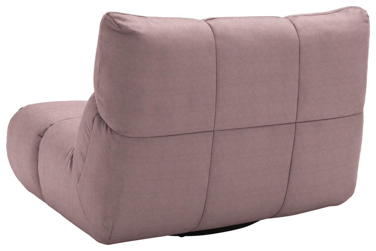 SESSEL Feincord Altrosa  - Schwarz/Altrosa, Design, Kunststoff/Textil (112/85/108cm) - Pure Home Lifestyle
