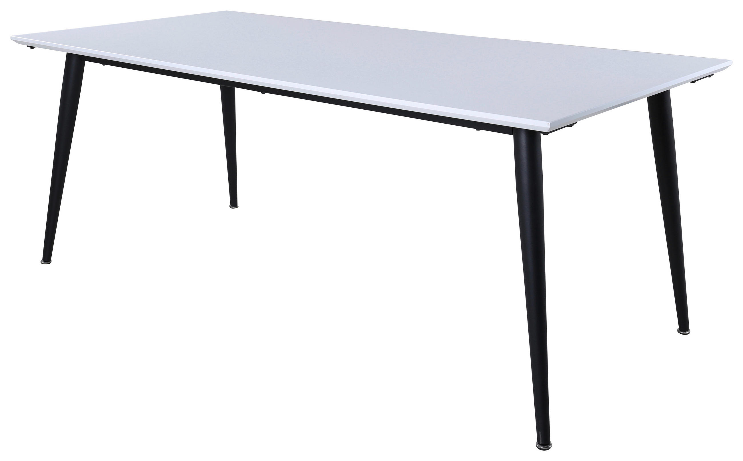 ESSTISCH Schwarz, Weiß  - Schwarz/Weiß, Design, Kunststoff/Metall (195/90/76cm) - Livetastic