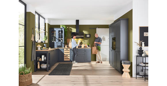 EINBAUKÜCHE   - Schwarz, Design, Holzwerkstoff - Novel