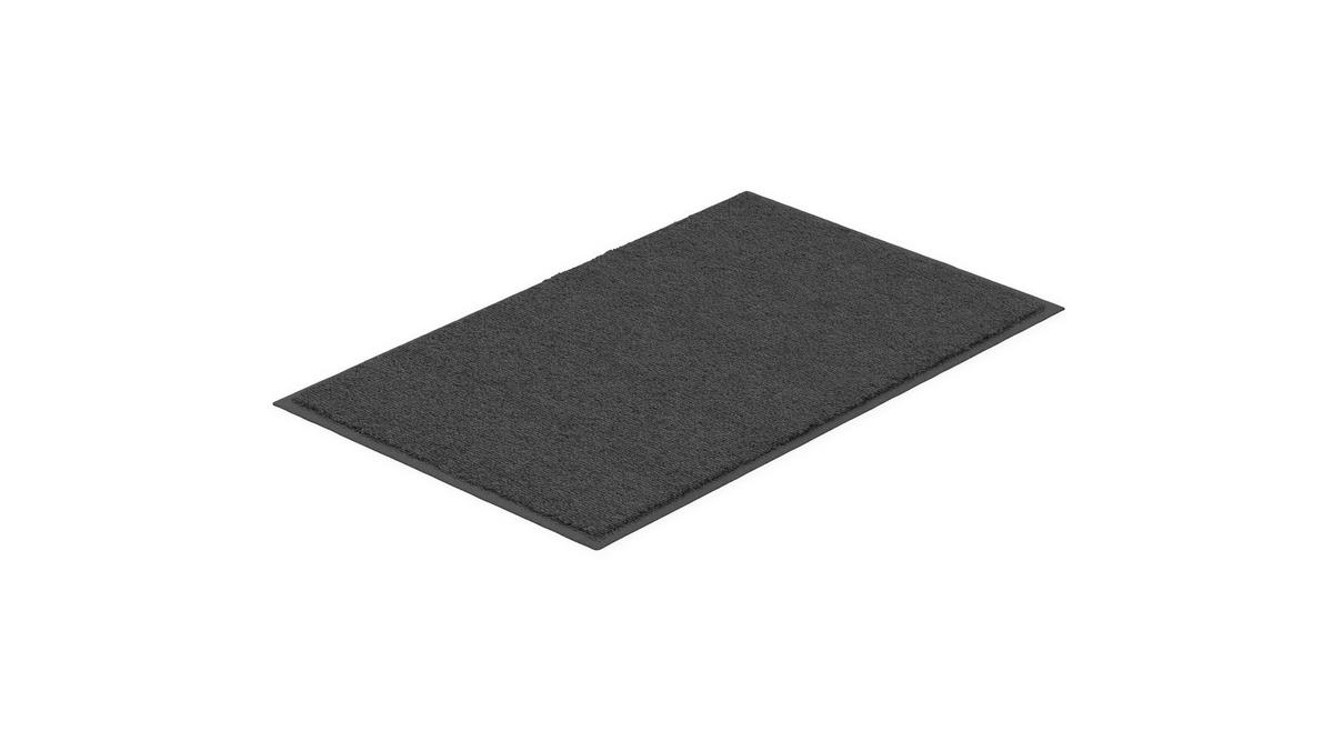 BADEMATTE Grund Anthrazit 50/80 cm  - Anthrazit, Basics, Kunststoff/Textil (50/80cm) - Grund