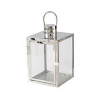 LAMPÁŠ kov, sklo - strieborná, Design, kov/sklo (18/18/29cm)