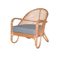 RELAXSESSEL Flachgewebe Sitzkissen    - Honig, Natur, Holz/Textil (72/70/80,5cm) - MID.YOU