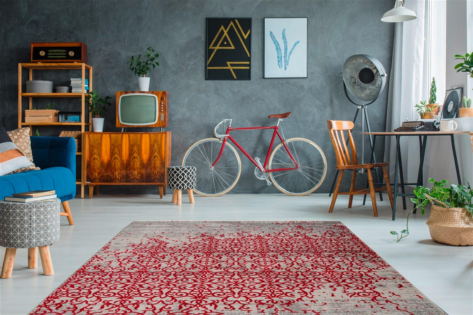 WEBTEPPICH 200/290 cm Baroque Rot  - Rot, Basics, Textil (200/290cm) - Novel
