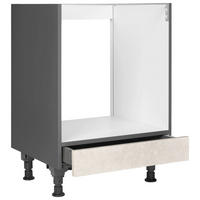 HERDUMBAUSCHRANK 60/87/56 cm  Weiss  - Schieferfarben/Weiss, Modern, Holzwerkstoff (60/87/56cm) - Nobilia