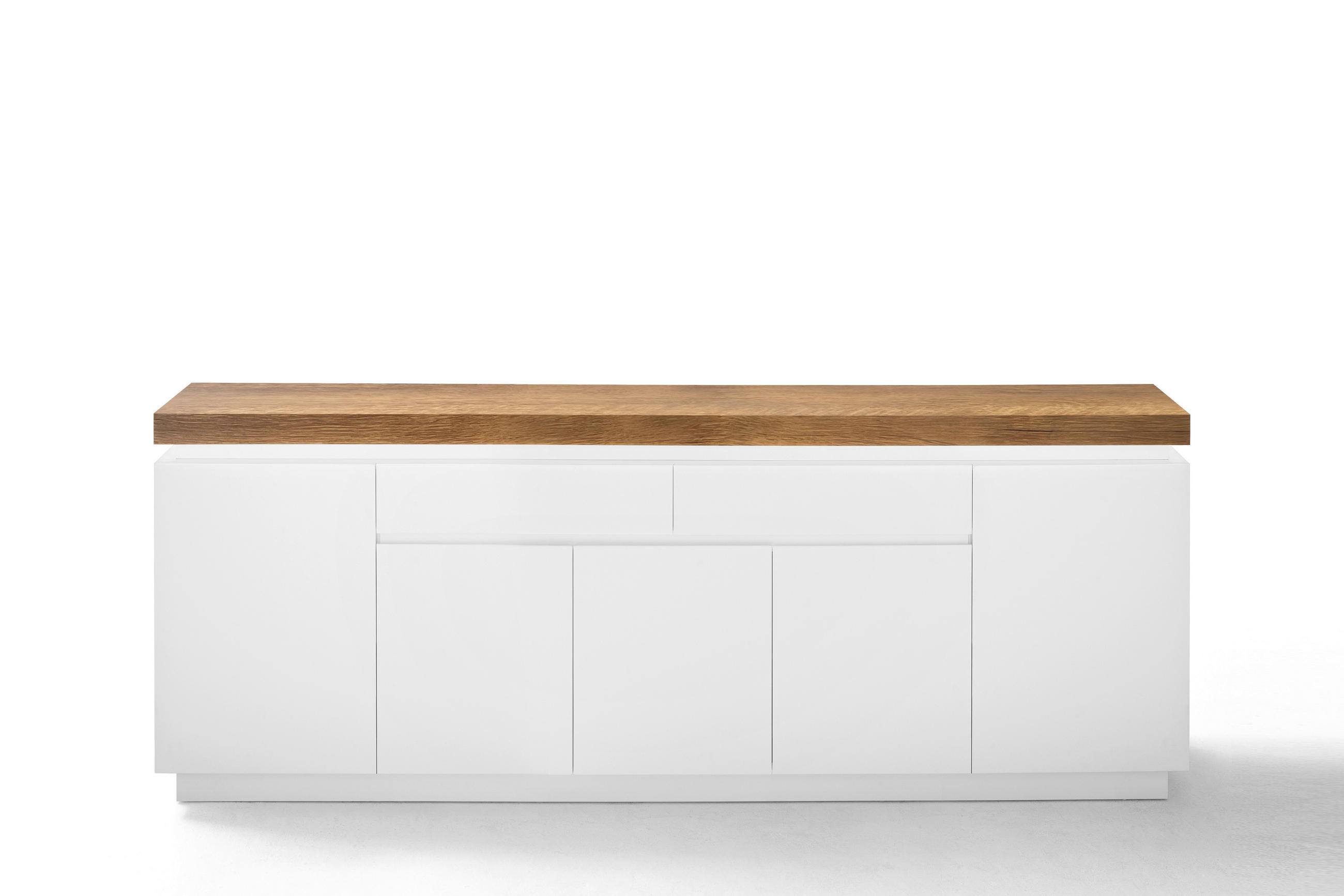 SIDEBOARD  in 200/80/40 cm  - Eichefarben/Weiß, Design, Holzwerkstoff (200/80/40cm) - Livetastic