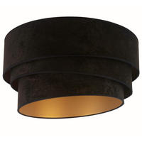 DECKENLEUCHTE Devon 45/25 cm   - Schwarz, Trend, Textil (45/25cm)