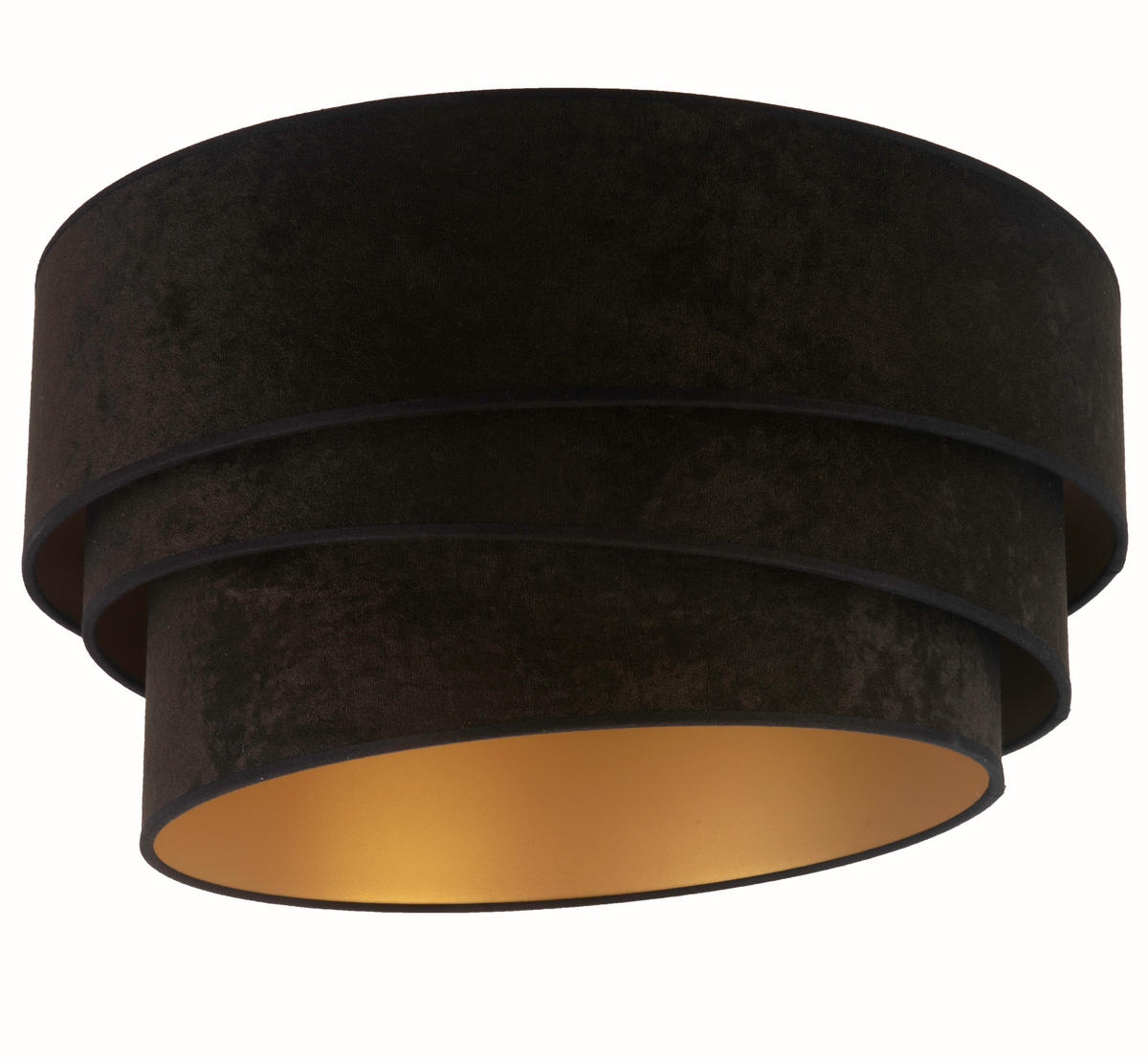 DECKENLEUCHTE Devon 45/25 cm   - Schwarz, Trend, Textil (45/25cm)