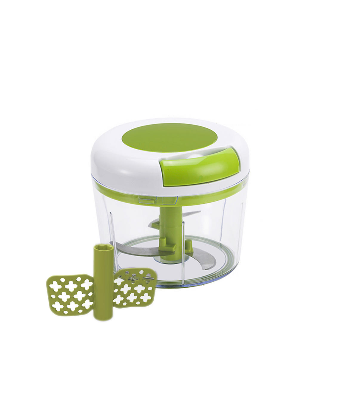 UNIVERSALZERKLEINERER - Weiss/Grün, Basics, Kunststoff/Metall (13,3/11,8cm) - Homeware Profession.