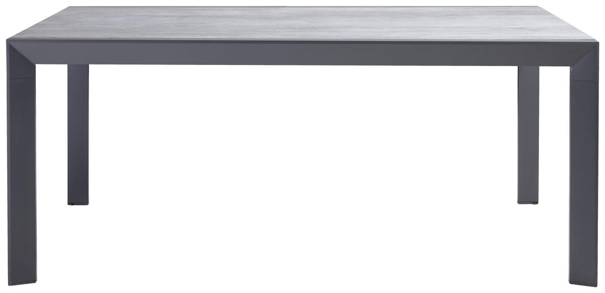 GARTENTISCH 180-280/100/75 cm Metall, Glas rechteckig  - Dunkelgrau/Anthrazit, Design, Glas/Metall (180-280/100/75cm) - Ambia Garden