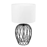 BORDSLAMPA 30/51,5 cm   - vit/svart, Klassisk, metall/textil (30/51,5cm) - Eglo