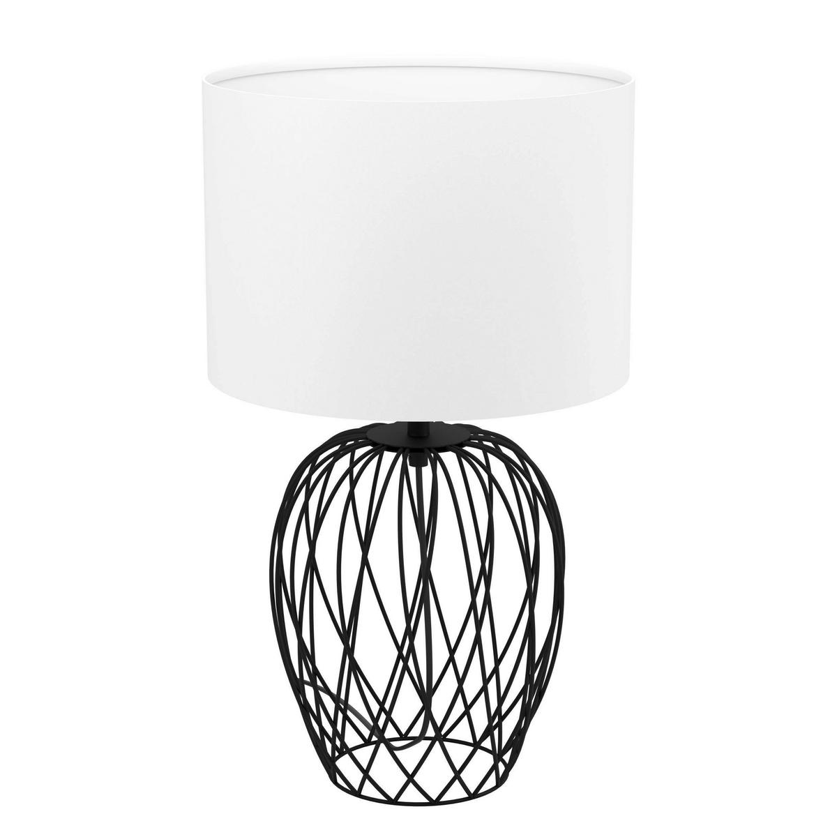 BORDSLAMPA 30/51,5 cm   - vit/svart, Klassisk, metall/textil (30/51,5cm) - Eglo