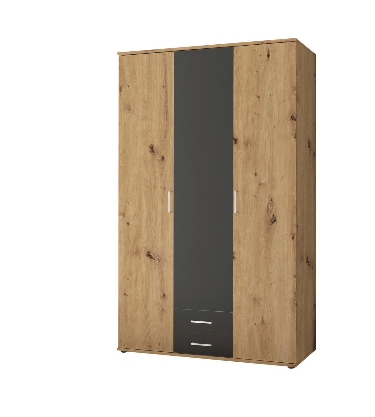 ORMAR S KLASIČNIM VRATIMA boje grafita, hrast Artisan   - boje grafita/hrast Artisan, Moderno, drvni materijal/plastika (120/196,3/53,5cm) - Carryhome