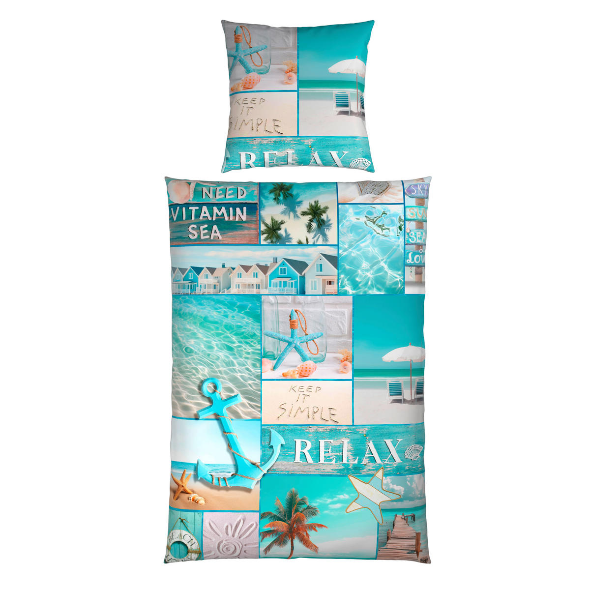 WENDEBETTWÄSCHE Satin 135/200 cm  - Multicolor, Textil (135/200cm) - Esposa