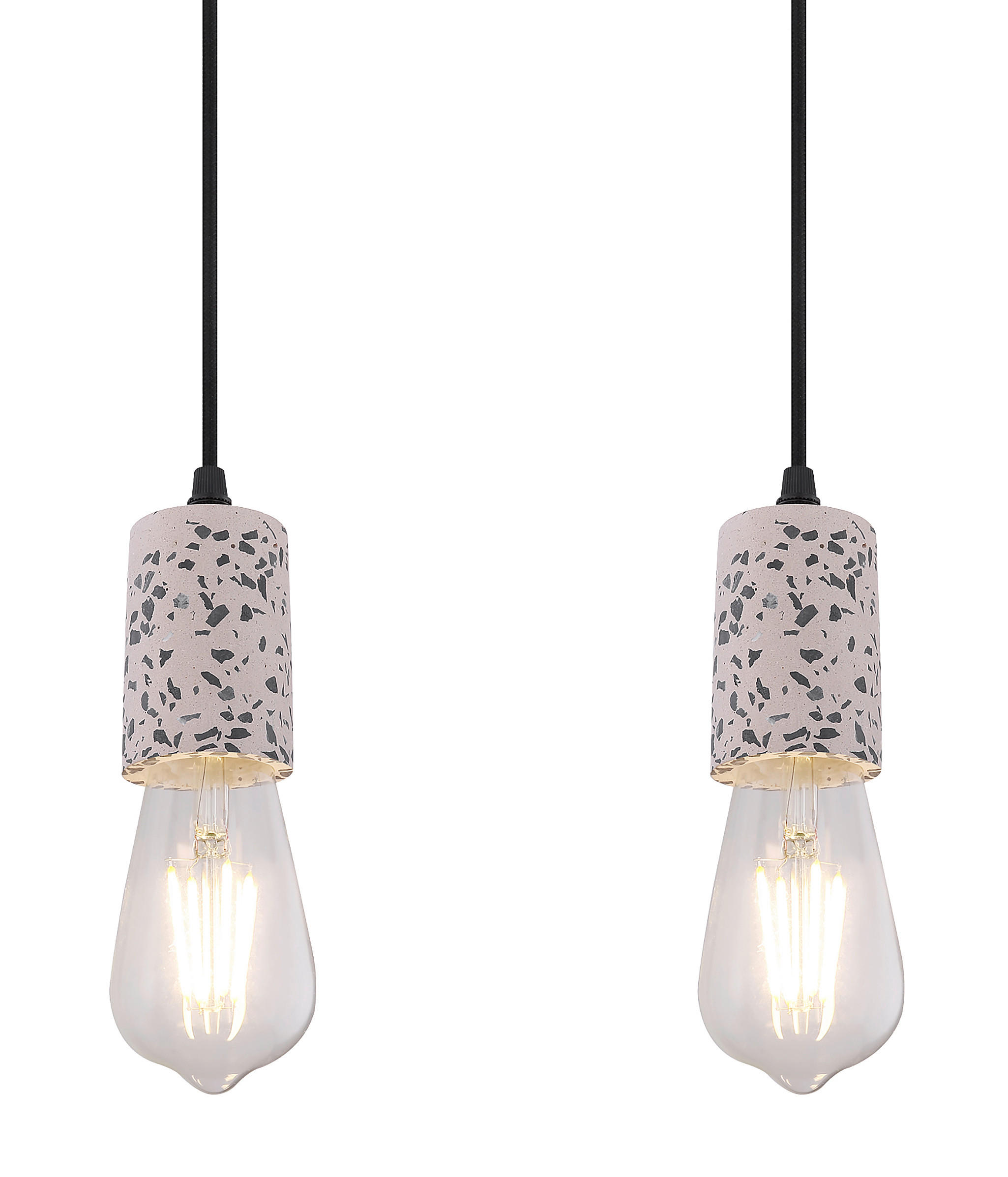 HÄNGELEUCHTE 80/5,5/120 cm  - Grau, Basics, Stein/Metall (80/5,5/120cm) - Globo