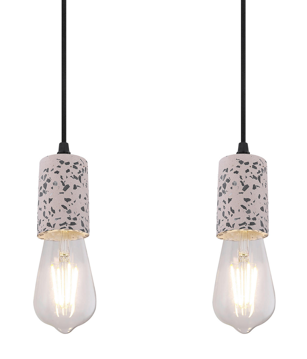 HÄNGELEUCHTE 80/5,5/120 cm   - Grau, Basics, Stein/Metall (80/5,5/120cm) - Globo