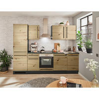 KÜCHENBLOCK 280 cm   in Anthrazit, Eiche Artisan  - Anthrazit/Schwarz, LIFESTYLE, Holzwerkstoff/Kunststoff (280cm) - MID.YOU