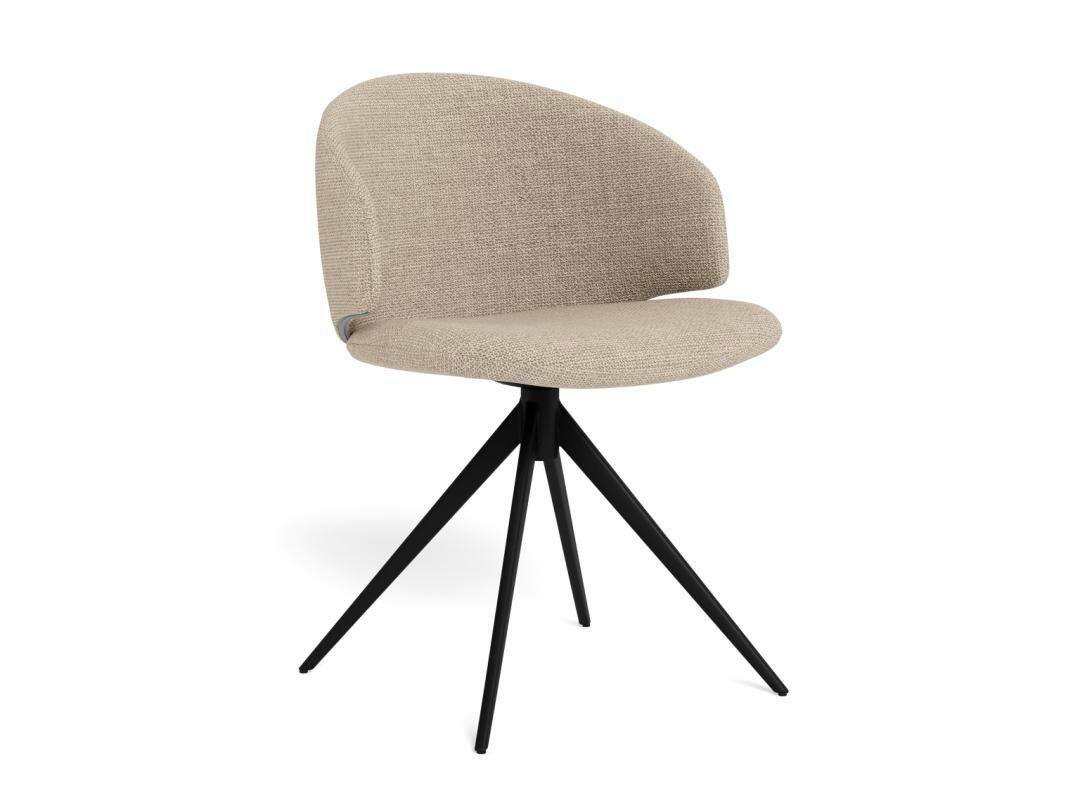 STOL 2 styck  vävt tyg  beige  - beige/grå, Modern, metall/textil (50/83/44,5cm)