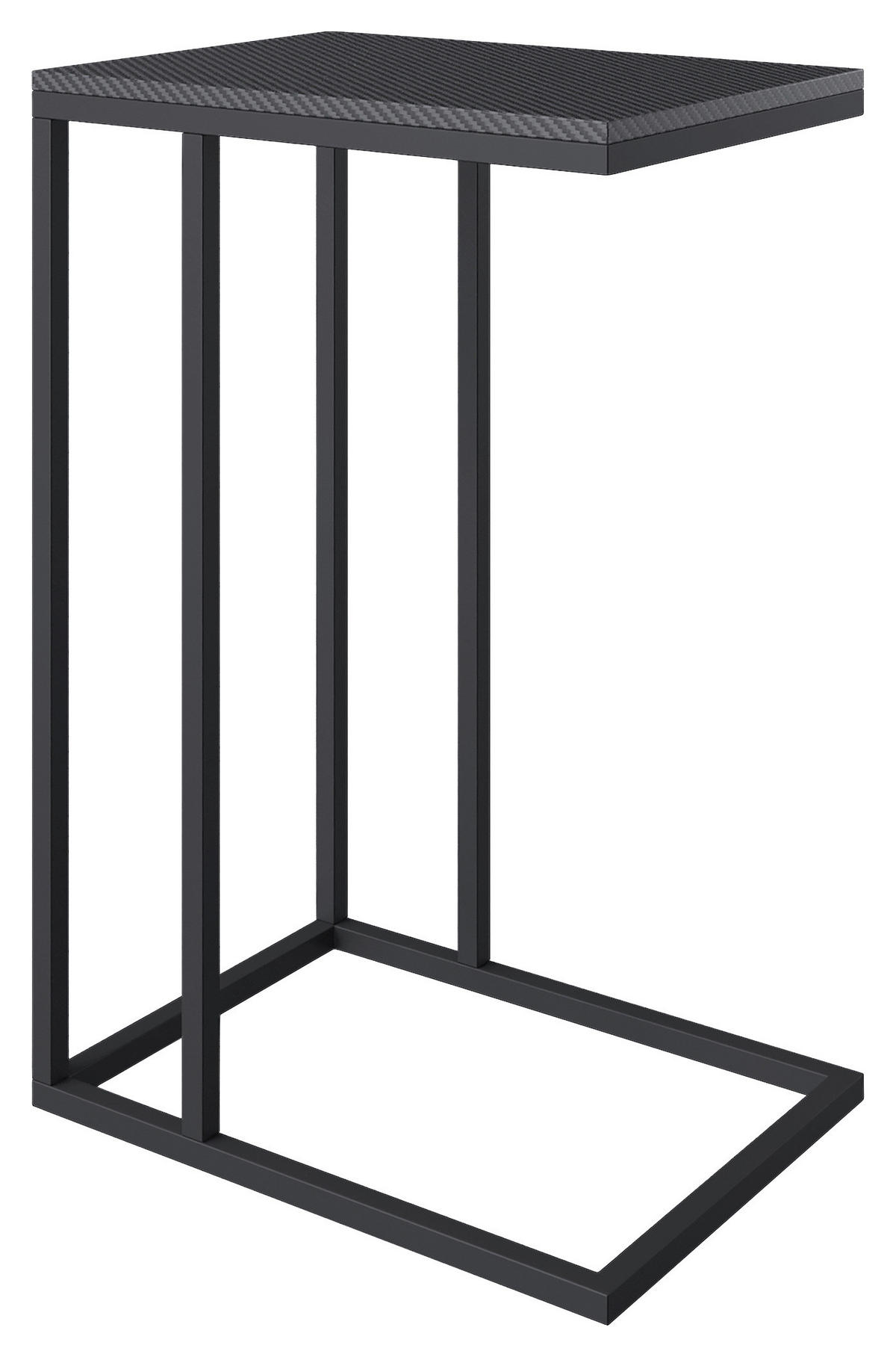 BEISTELLTISCH in Metall, Holzwerkstoff 40/29/60 cm  - Schwarz, MODERN, Holzwerkstoff/Metall (40/29/60cm) - Minecraft