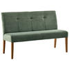 SITZBANK 140/92/66 cm Webstoff Grün, Eichefarben Eiche massiv  - Eichefarben/Grün, KONVENTIONELL, Holz/Textil (140/92/66cm) - Cantus