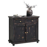 KOMMODE Schwarz  90/85/42 cm  - Goldfarben/Schwarz, LIFESTYLE, Holz/Metall (90/85/42cm) - Ambia Home