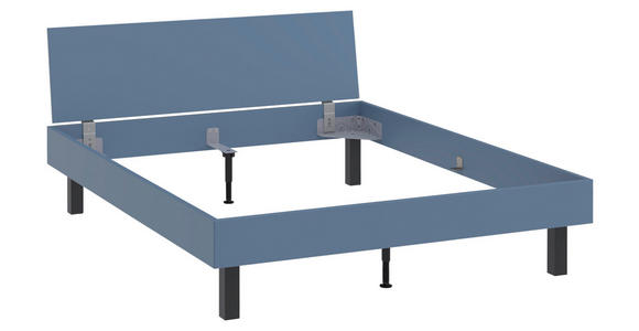 BETT 160/200 cm  in Blau  - Blau/Schwarz, Design, Holzwerkstoff/Metall (160/200cm) - Xora