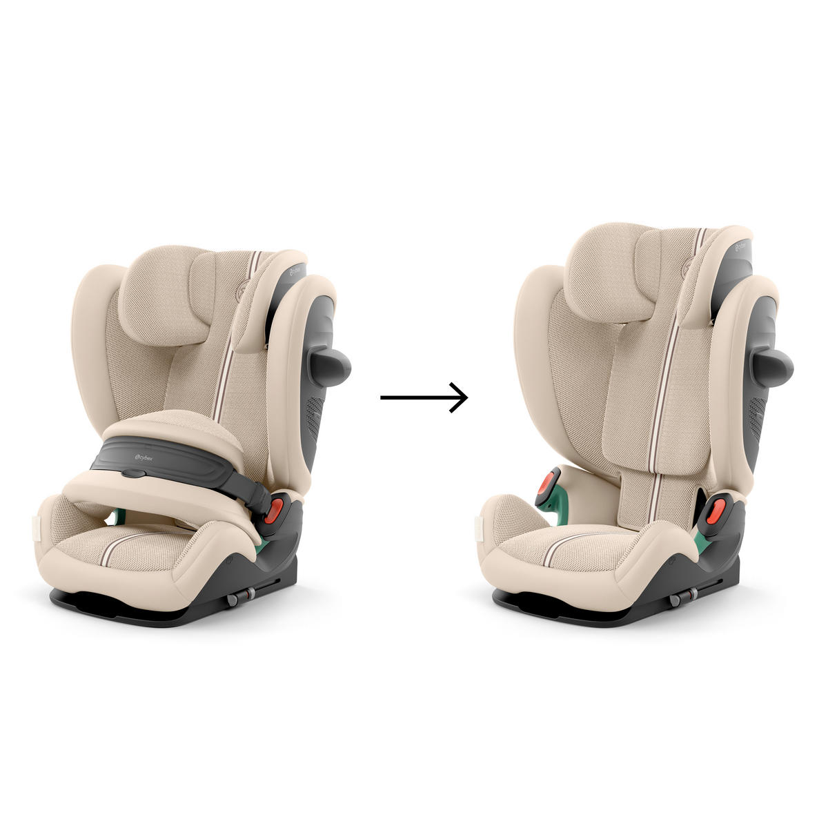 KINDERAUTOSITZ Pallas G3  - Beige, Basics, Kunststoff/Textil (40.5/59.5/59-81cm) - cybex GOLD