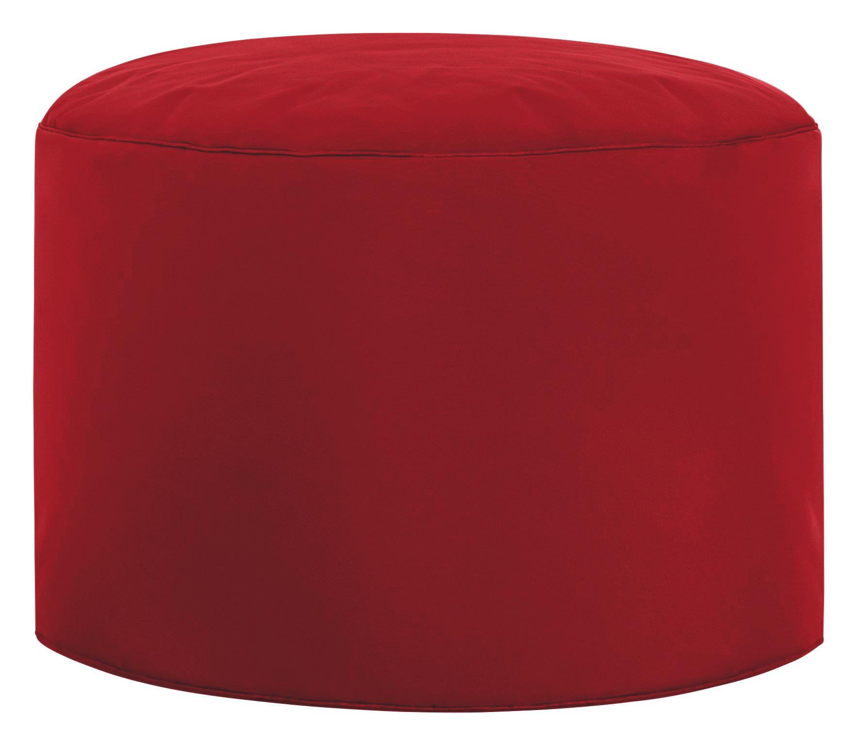 Pouf in Textil Rot