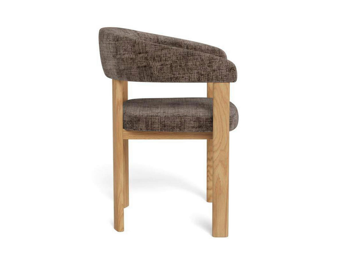 ARMLEHNSTUHL   Chenille  Braun  - Eichefarben/Braun, KONVENTIONELL, Holz/Textil (60/78/54cm) - MID.YOU