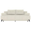 SCHLAFSOFA in Plüsch Creme  - Creme/Schwarz, KONVENTIONELL, Textil/Metall (200/98/90cm) - Carryhome