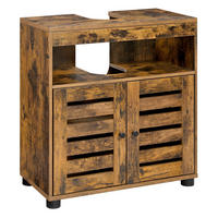 WASCHBECKENUNTERSCHRANK 60/63/30 cm  - Schwarz/Braun, Trend, Holzwerkstoff/Kunststoff (60/63/30cm) - MID.YOU