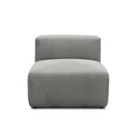 SOFAELEMENT in Cord, Mikrofaser Hellgrau  - Hellgrau/Schwarz, Design, Kunststoff/Textil (85/69/108cm) - MID.YOU