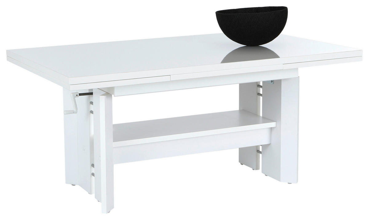 COUCHTISCH in Holzwerkstoff 110-180/68/50-60 cm  - Weiß, MODERN, Holzwerkstoff (110-180/68/50-60cm) - MID.YOU